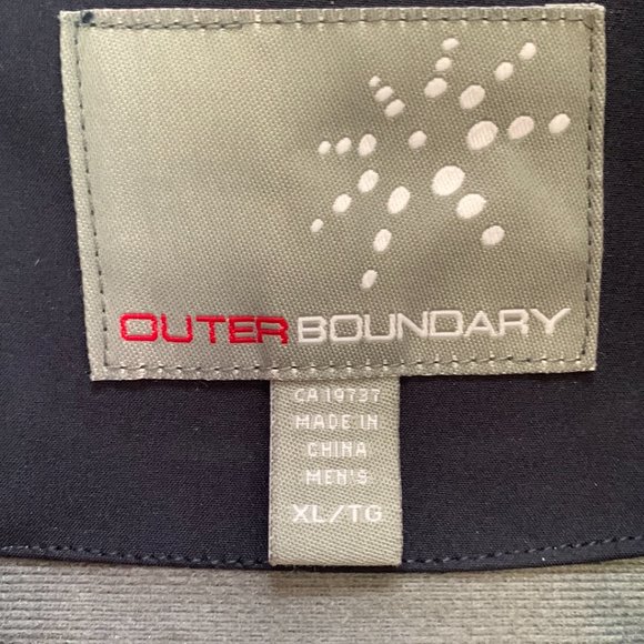 Outer Boundary Mens XL Navy Blue and Grey Canada Embroidery Jacket Like New - Picture 5 of 10